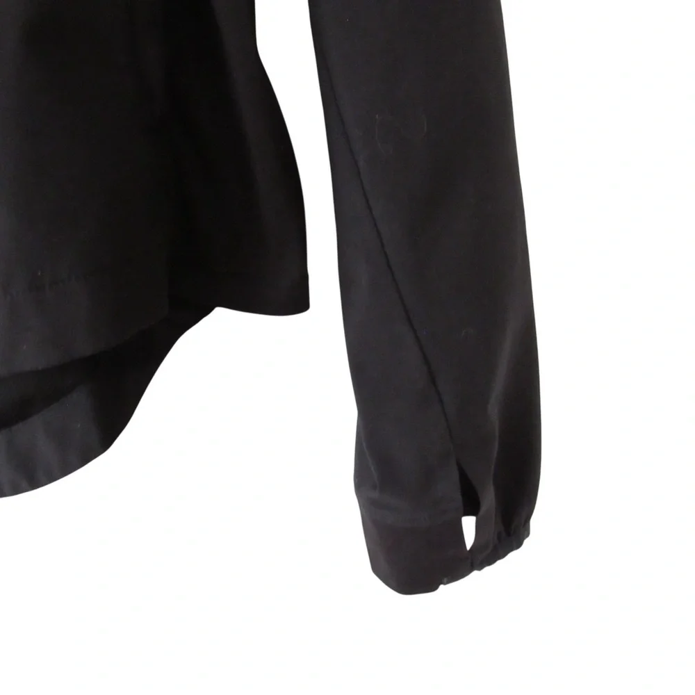 Athleta Run With It Black Jacket XS Athletic Running Stretch Pockets Thumbholes - Picture 4 of 10